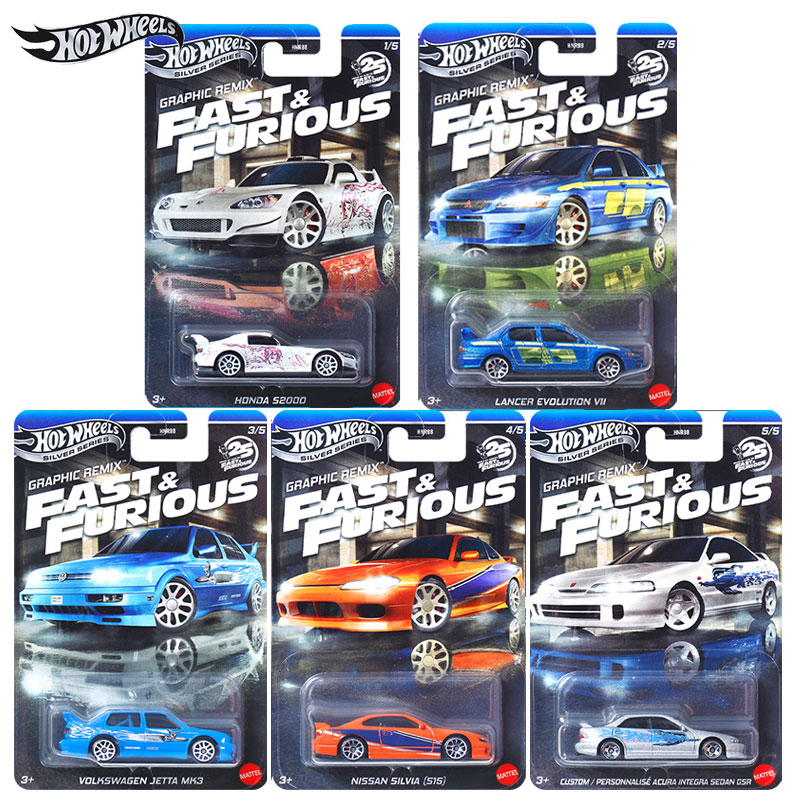 Mattel Toy Hot Wheels - マテル ホットウィール シルバーシリーズ ワイルド・スピード 25周年記念 アソート