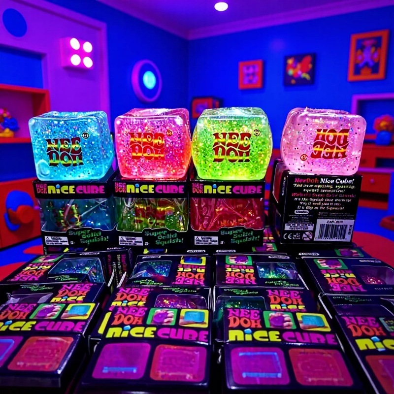 Fidget Cube Original - ニードオ マルトース蓄光アイスキューブ スクイーズフィジェットトイ スクイーズキューブ 抗不安 スクイーズ玩具