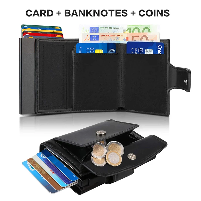 メタル名刺入れ RFIDクレジットカードホルダー ブラック三 - Card Top Loader のレビューと価格