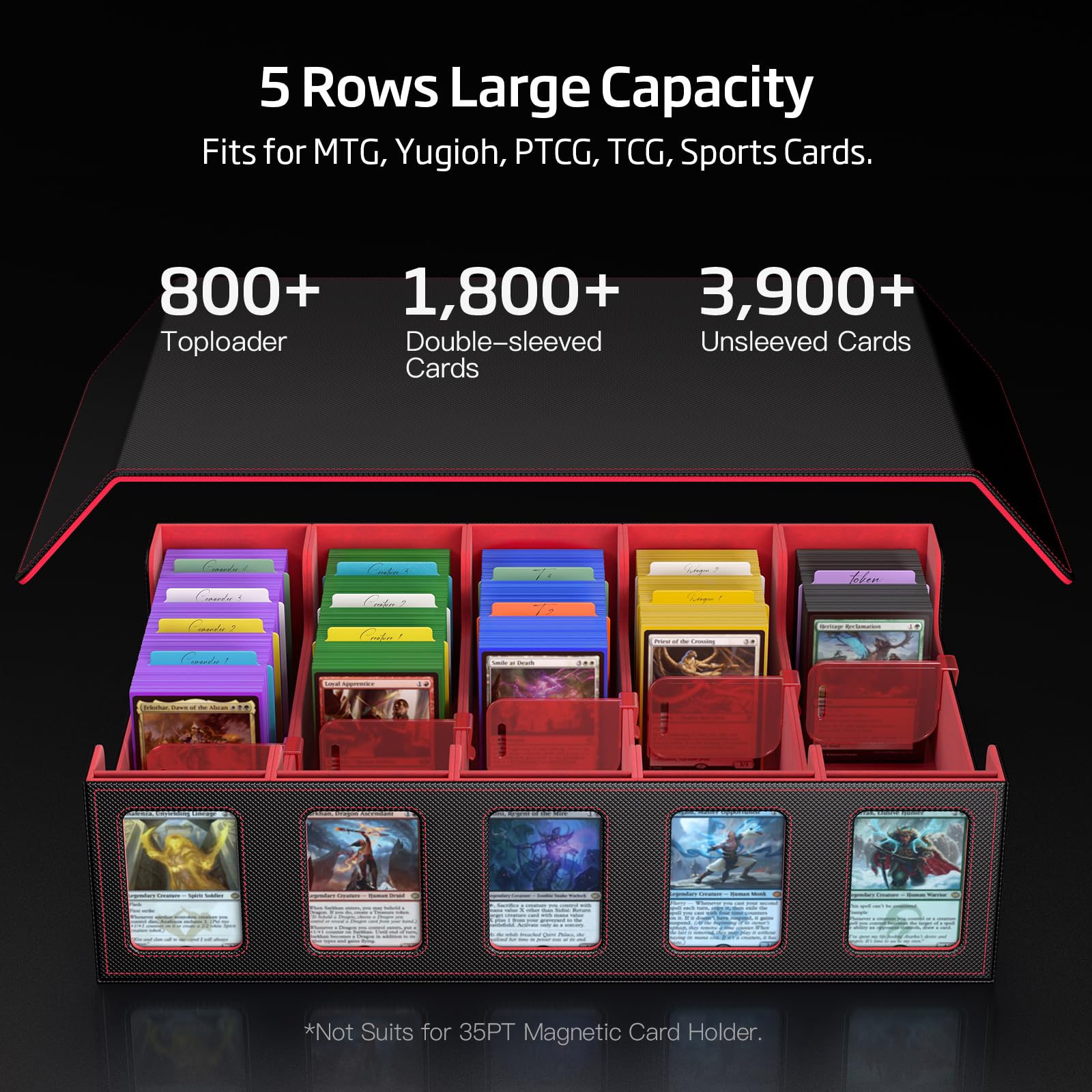 トレーディングカード収納ボックス 5列 3900枚以上収納可 - Card Top Loader のレビューと価格