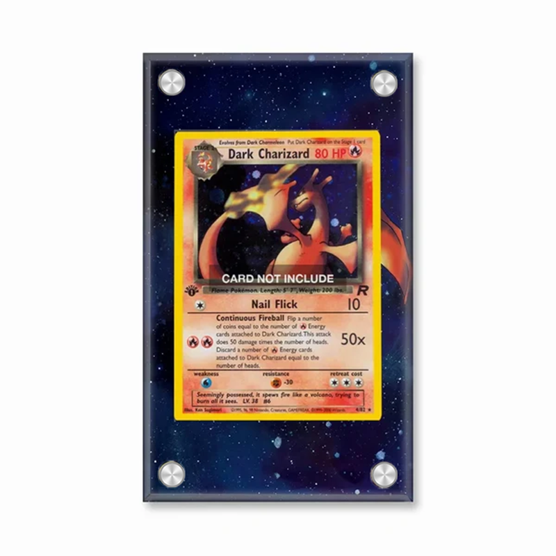 ポケモンTCGロケットダークチャリザードアニメ拡張アートファ - Display Case Acrylic のレビューと価格
