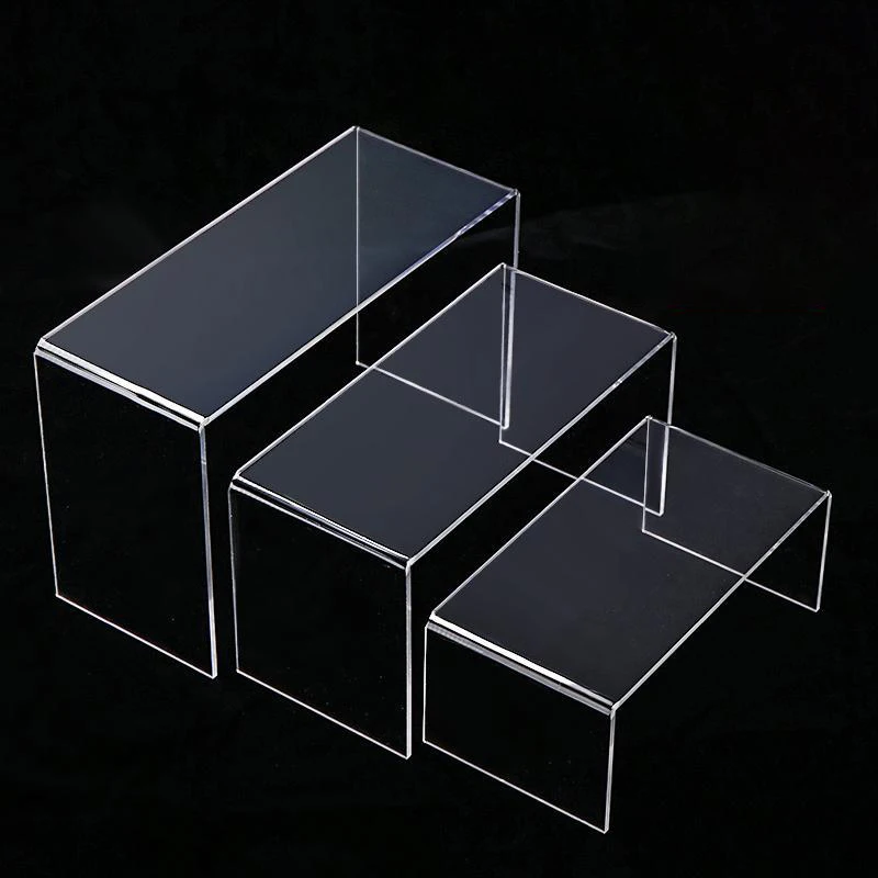 5サイズのアクリル製ディスプレイライザーシェルフ、U字型ショ - Pop Display Shelf のレビューと価格